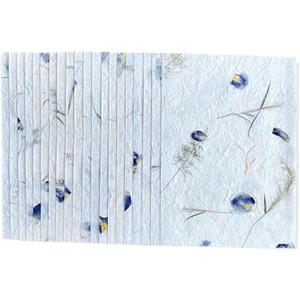 Handmade Mulberry Paper, A4 Size, 20 Sheets, Butterfly Pea Flowers/Grass Flowers, Classic Style, Decorative Paper