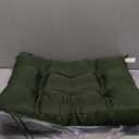IPYNBAP Rocking Chair Cushion, Waterproof and Fade-Resistant Patio Chair Cushions, Tufted Chair Pads for Rocker Furniture, 17x17 Inch, Indoor/Outdoor Seat Cushions with Ties, Dark Green