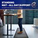 FEATOL Anti Fatigue Mat Floor Mat, Extra Thick Standing Office Desk Mat Memory Foam Cushioned Anti Fatigue Ergonomic Kitchen Mats Comfort Standing Pad NOT PVC 9/10 Inch Thick (20" x 32", Gray) (Grey)