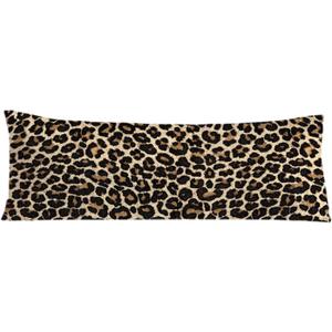 PIUD Leopard Print 20x54 Body Pillow Cover, Cheetah Print Room Decor, Trendy Girly Room Decor, Wildlife Animal Skin Theme Cheetah Decorative Long Body Pillow Cases for Bed Couch