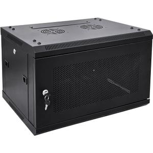 NETECABLE 6U Wall Mount Server Cabinet Network Rack Vented Enclosure Locking Door