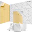 22 Pack Acoustic Panels with Self-Adhesive, 12"X 12"X 0.4"Sound Proof Foam Panels, Sound Panels High Density, Soundproof Wall Panels for Home Studio Office-White