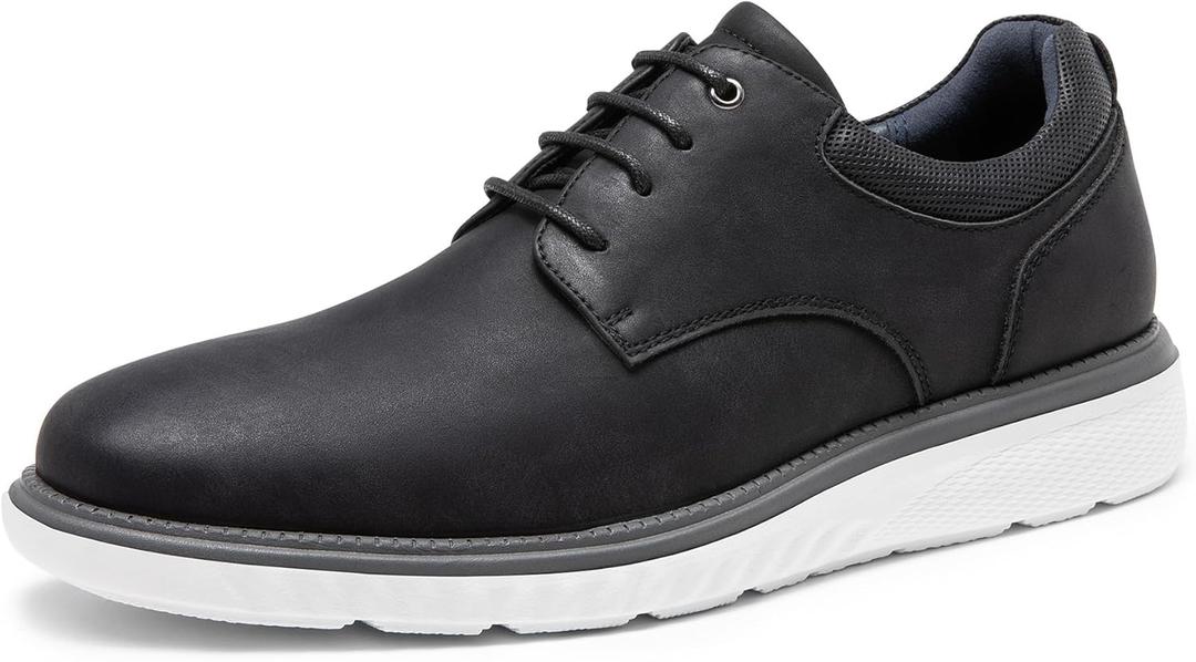 Bruno Marc Men's Crossflex Casual Dress Shoes Oxford Sneakers, Size 10.5, Black, SBOX2411M