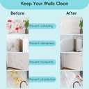 Yootiko 2 Pcs Wall Protector Clear Contact Paper Electrostatic Absorption Wall Protective Film Removable Walls Covering Oil Proof Waterproof Back Splash Protectors (Widen, 17.73INx788IN)