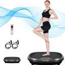 EILISON FitMaxx 3D XL Vibration Plate Exercise Machine - Whole Body Workout Vibration Platform w/Loop Bands - Lymphatic Drainage Machine for Weight Loss, Shaping, Recovery