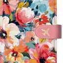 Passport Holder for Travel Essentials, RFID Blocking Leather Cover Wallet with Magnetic Closure, Aesthetic & Cute Passport Book Case for Women and Men - Garden