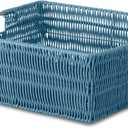 Whitmor Rattique Shelf Tote Berry Blue (13"L x 15"W x 5"H)