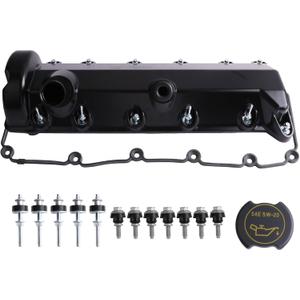 Right Side Aluminum Engine Valve Cover Compatible with Ford F-150 F-250 F-350 E-350 Super Duty Excursion 2000-2007 4.6L 5.4L 6.0L 6.8L V8 Replace 7L3Z6582B 7C3Z6582A