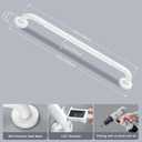24 Inch Shower Grab Bar 1.25" Dia, White Anti Slip Bathroom Grab Bar, 304 Stainless Steel Knurled Handicap Grab Bars, Safety Support Handrail, Assist Bath Shower Handle for Elderly Injury Senior