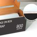 Plastic Food Wrap- 800 SQ. FT. BPA-Free, Includes Optional Slide Cutter, Extra Cling And No Mess, Clear