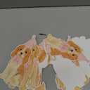 Dog Themed Birthday Party Banner, Golden Retriever Puppy Design with Pink Party Hats and Bows, 80 Inch Adjustable Garland Decoration for Kids Baby Dog Birthday Party Supplies