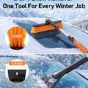 AstroAI 46" Extendable 2-in-1 Snow Brush & Ice Scrapers for Car Windshield