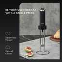 Flendy Rechargeable Milk Frother Handheld, Coffee Frother Handheld with USB-C Charging Stand, Electric Drink Mixer Handheld, Mini Electric Whisk Frother for Coffee, Matcha