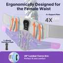 Fit Geno Back Brace for Lower Back Pain Women: Adjustable Lumbar Support Brace for Pain Relief - Breathable Waist Belt for Comfort - L