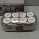 Yogurt Maker Machine, 8 Glass Jars with Lids Reusable for Yoghurt, Oatmeal, Pudding, or Jello, Food-Grade Martial, One-touch Control, Homemade Yogurt (8 x 6-Ounce Containers)