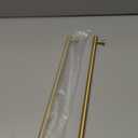 RZDEAL 2pcs Solid Brass Gold Cabinet Pulls, 12-3/5Inch Hole Centers for Kitchen Cupboard Handles Modern Drawer Dresser Pulls Bathroom Brushed Brass Cabinet Pulls Wardrobe Door Handles