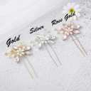 JAKAWIN Pearl Hair Accessories Bridal Hair Clip for Wedding Decorative Hair Pins Women HP065 (Gold)