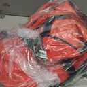 PLTCAT Christmas Tree Storage Bag Fits Up 10-12 Ft Tall Artificial Trees-Heavy Duty Holiday Storage Box Durable Reinforced H les Zipper Transparent Pocket- 600D Oxford Tree Storage Container Red