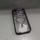 Magnetic for iPhone 17 Pro Max Case with Glitter Integrated Lens Protection, [Glossy Bumper & Shiny Magnetic Ring] [Compatible with Magsafe] Cute Women Girly Phone Case for iPhone 17 Pro Max Purple