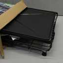 MOUKABAL Dish Drying Rack, Dish Rack, Stainless Steel Dish Racks for Kitchen Counter, Dish Drainer with Removable Utensil Holder, Drainboard (Black)