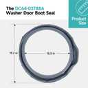 Upgraded DC64-03788A Washer Door Boot Seal for Samsung, Fit WF45T6000AW/A5 WF45R6300AW/US WF45R6100AW/US WF45T6200AW/US WF45B6300AW WF45A6400 WF46BB670 WF50A860, Replace 4959290 AP6884238 PS12720638