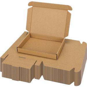 PHAREGE 7x5x1 Inch Shipping Boxes 40 Pack Brown, Tab Lock Tuck Top Mailer Boxes for Packaging Small Business, Cardboard Gift Boxes for Wrapping Mailing Present