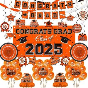Superbowl Party Decorations 2024 Football Game Time Touch Down Banner Football Party Decorations Sports Party Decorations Super Bowl Football Party Supplies (Orange)