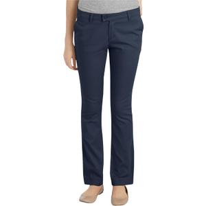 Dickies womens Juniors Plus Size Slim Straight Stretch Pant (7, Dark Navy)