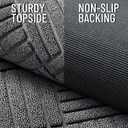 OLANLY Front Door Mat Outside Entrance 47x32, Absorbent, Heavy Duty Sturdy Natural Rubber Doormat Indoor Outdoor, Stain and Fade Resistant, Non-Slip Low Profile Floor Mat for Entryway, Grey Diamond
