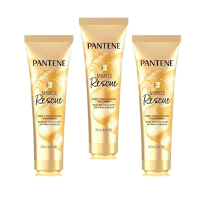Pantene Deep Conditioning Hair Mask Miracle Rescue Pro-V , 8 Fl Oz (Pack of 3)- Total 24.0 Fl oz