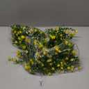 Sggvecsy Artificial Flowers for Outdoors 12 Bundles UV Resistant Boxwood Shrubs Artificial Eucalyptus Fake Plants Faux Plastic Greenery for Farmhouse Garden Home Indoor Outdoor DecorationYellow