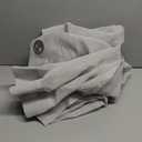 Gray Sheer Curtains 96 Inches Long for Living Room 2 Panels Grommet Woven Textured Voile Drapes Flowy Lightweight Floor Length Curtains for Dining Room Bedroom Sliding Glass Door 52x96 Inch Light Grey