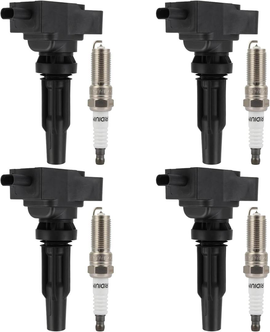 ECCPP 4 ignition coils for 4 iridium Spark Plugs UF855,coils packs,for Ford Explorer 2020-2021,Escape 2020-2022,Edge 2019-2021,Ranger,Bronco Sport,Bronco & for Lincoln Nautilus,Corsair UF855