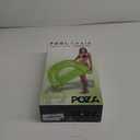 POZA Inflatable Pool Float Chair - Luxurious Lounger Filled with Sparkle Confetti, 2 Built in Cup Holders & Handles, Water Floating Chair for Beach, Lake & Swimming Pool - 48 x 38 Inch (Green)