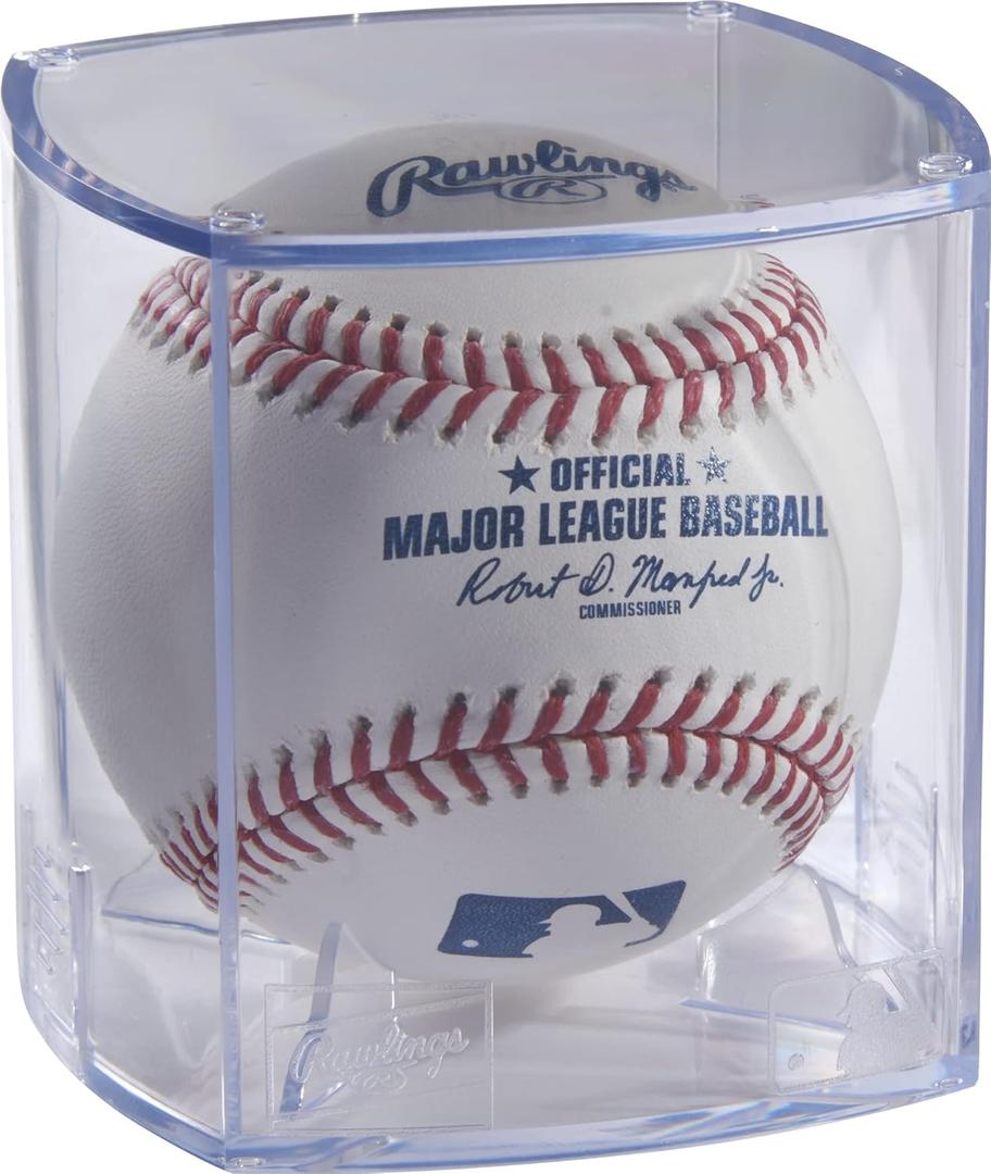 Rawlings | Ball of Fame Baseball Display Cube | UV Protection Helps Preserve Autographs | 12 Count