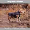 Self-Heating Thermal Insulated Dog Coat - Waterproof Winter Jacket for Dogs - Lightweight Non-Bulky Fit, Easy On/Off Clip, Hair-Free Lining (M)