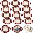 Aneco 12 Pieces Football Picture Frame 8 x 12 Inch Football Pattern Photo Frames Wooden Photo Frames Display 4 x 6 Inch Photos for Tabletop Home Hotel Office Decor for Sports Theme Party Gifts