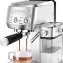 MAttinata CM1632 Cappuccino Machine 20 Bar, Professional Espresso Machines Coffee Maker for Home with Automatic Milk Frothering System, Barista Compact Latte Maker for Coffee Lovers, Stainless Steel
