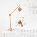 Crib Mobile Motor, Baby Music Box Spinner with 9 Complete Smoothing Lullabies 1 White Noise, 3-in-1 Modes Volume Control, 30 Minutes Auto-Off, Portable Sound Machine