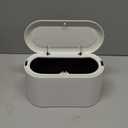 funest Trash Can with Lid, 3 Gallons/10.3 Qt Garbage Can with Press Top, Small Trash Can Dog Proof, Plastic Trash Bin, Waste Basket for Rv Bathroom Kitchen Bedroom Office White