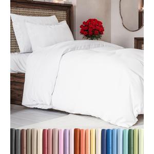 White Duvet Cover Twin/Twin XL Size - Extra Soft Twin/Twin XL Size Duvet Cover - Lightweight & Breathable - Easy Care & Fade Free w/ Zipper Closures & Ties - 68" x 90" Inches - Comforter Not Included