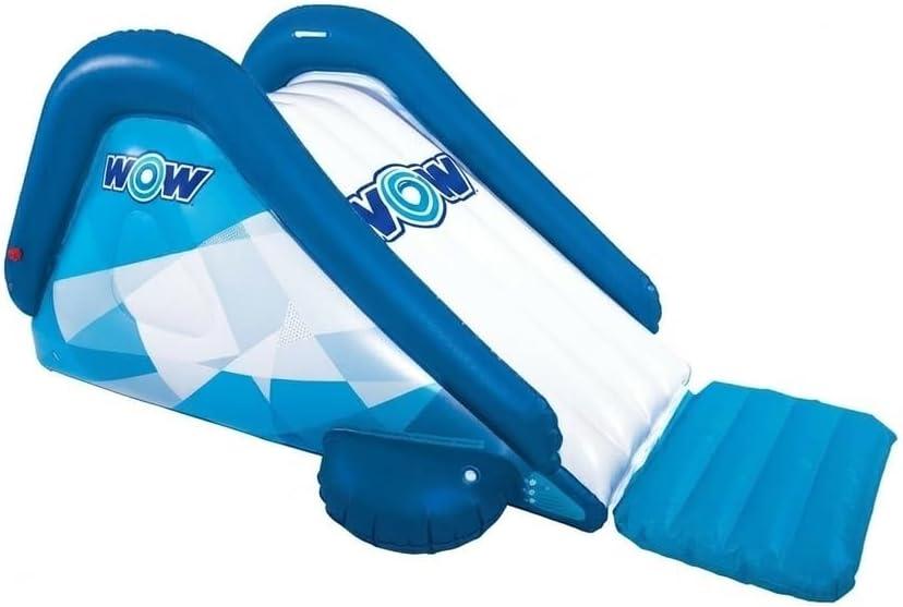 Wow Sports Cascade Inflatable Pool Slide - Blow Up Waterslide - Built-in Water Sprinkler - for Kids & Adults, One Size