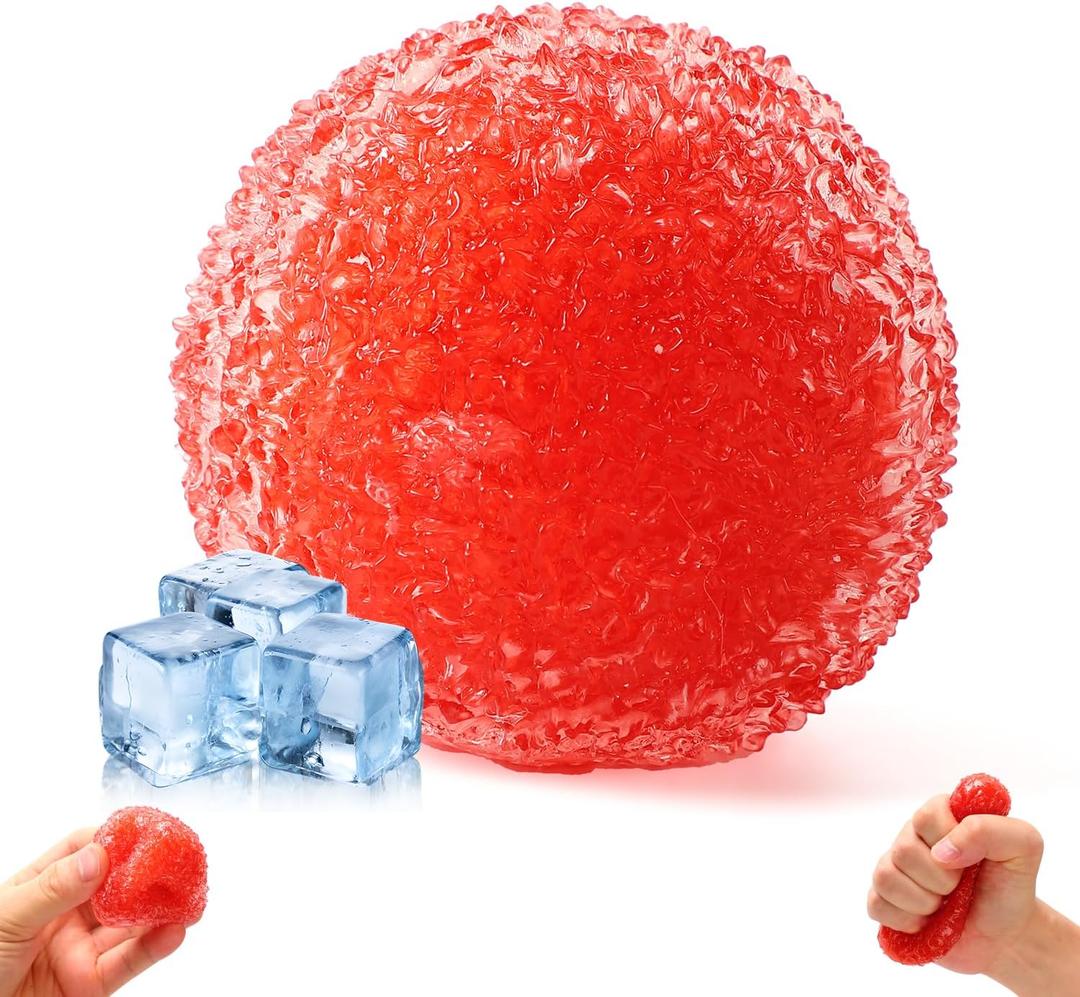 Crunchy Squishy Stress Ball, Frozen Waxberry Moldable Crunchy Stress Balls, Ice Skin Stress-Relieving Fidget Sensory Toys, Satisfying Squishy Relaxing Fidget