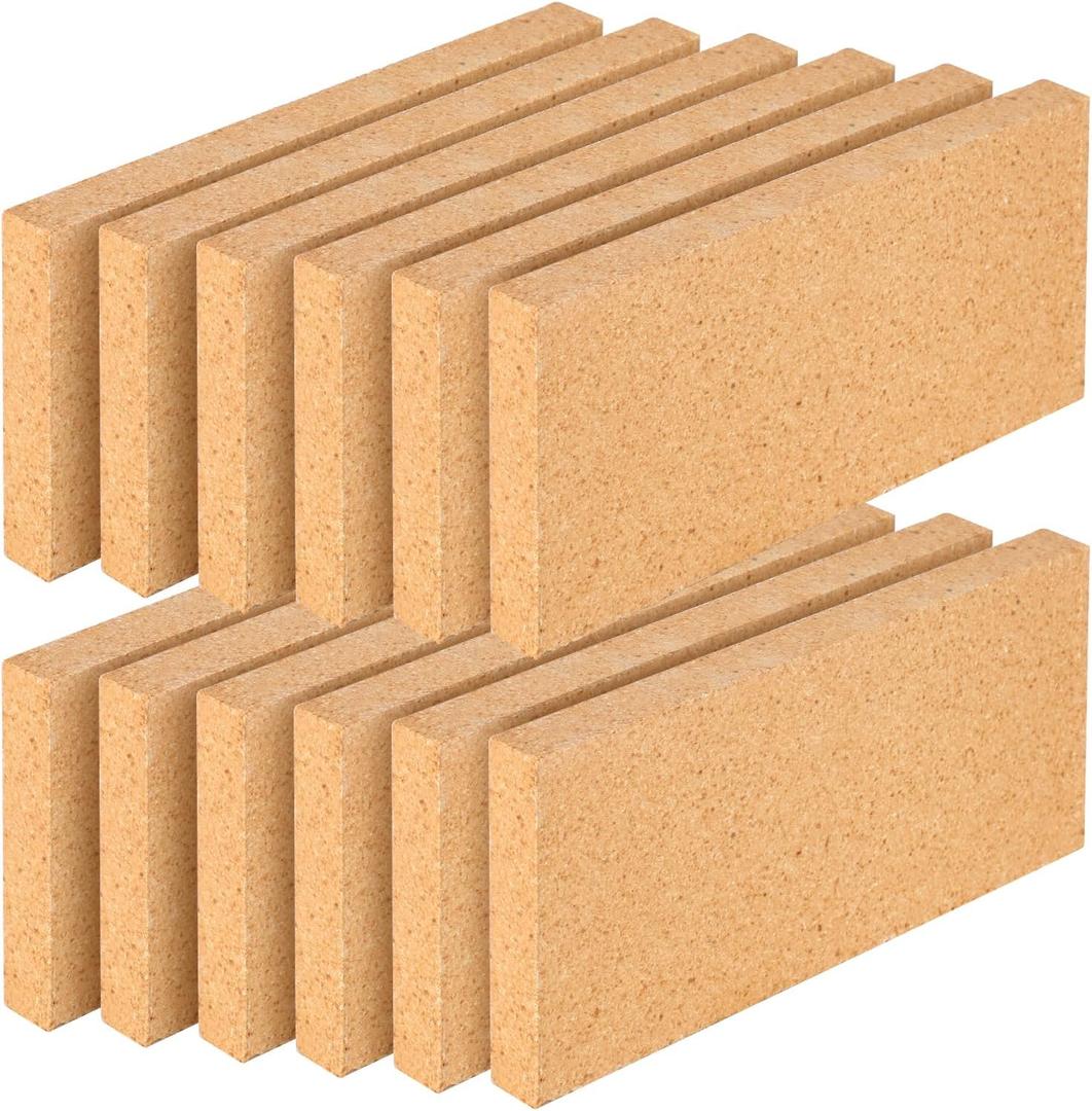 12 Pack High Temp Firebricks 3000°F, Insulating Fire Bricks, 9"x4.5"x0.8"