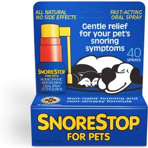 Snore Stop for Pets 40 Sprays I Natural Anti-Snoring Solution I Snore Relief for Dogs Cats I Stop Snoring Aid I Sleep Remedy I Help Stop Dog Snores I Anti-Snore Aid (1) Snore Stop for Pets 40 Sprays I Natural Anti-Snoring Solution I Snore Relief for Dogs Cats I Stop Snoring Aid I Sleep Remedy I Help Stop Dog Snores I Anti-Snore Aid (1)