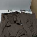 OYOANGLE Women's Maternity 2 Piece Outfits Scoop Neck Bodycon Long Cami Dress and Long Sleeve Cropped Cardigan Set Brown Small