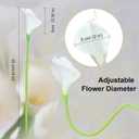 Janinka 60 Pcs Artificial Calla Lily Flowers Bulk Realistic Silk Calla Lilies Bouquet, 14 Inch Faux Flowers for Wedding, Home Decor, Party Centerpieces, Waterproof PU Material (White)
