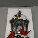 Christmas Snow Globe Lantern Cardinals Water Glittering Globe with 6H Timer Function Christmas Snow Globes 3 AA Battery Operated for Christmas Festival Decorations Gifts (Cardinals)