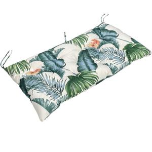 Floral Bench Cushion Outdoor 40"x20" Non-Slip Bench Cushions for Indoor/Outdoor Furniture Waterproof Swing Chair Pads for Patio Wicker Sofa Setee, Camping,Leaf