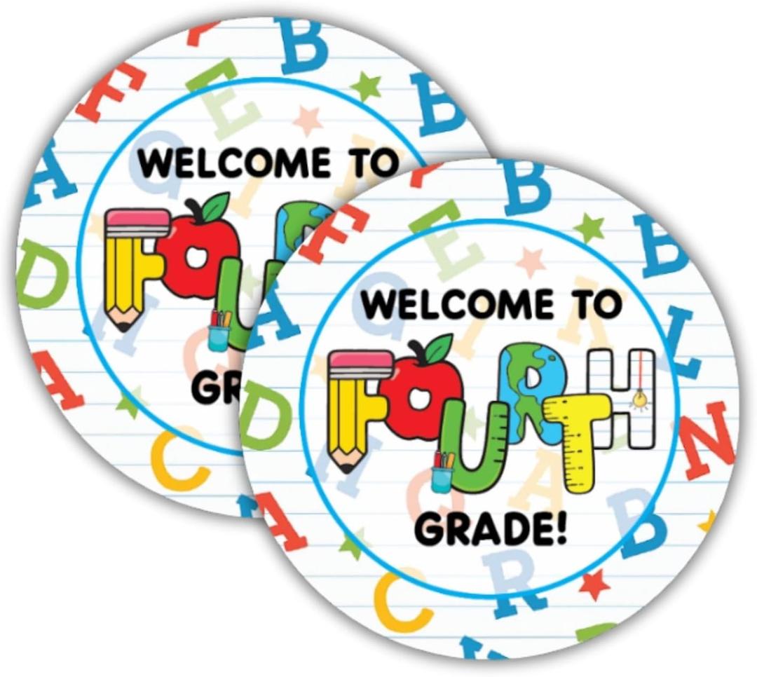 3 x Back to School Alphabet Stickers  Colorful Welcome Stickers for a New School Year, 40 Pieces for Classroom Decor, School Events, and Learning Motivation